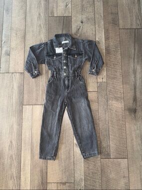 Zara Kids Black Denim Jumpsuit *NWT*